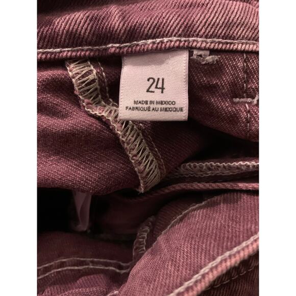 BDG Urban‎ Outfitters Kate High Waisted Baggy Cargo Jean Plum Women Size 24 - Picture 6 of 9